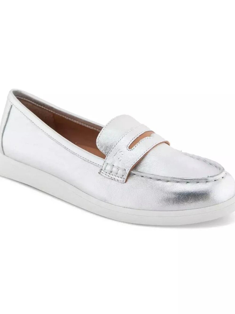 Gentle Souls by Kenneth Cole Bailey Penny Loafers Silver US Size 10